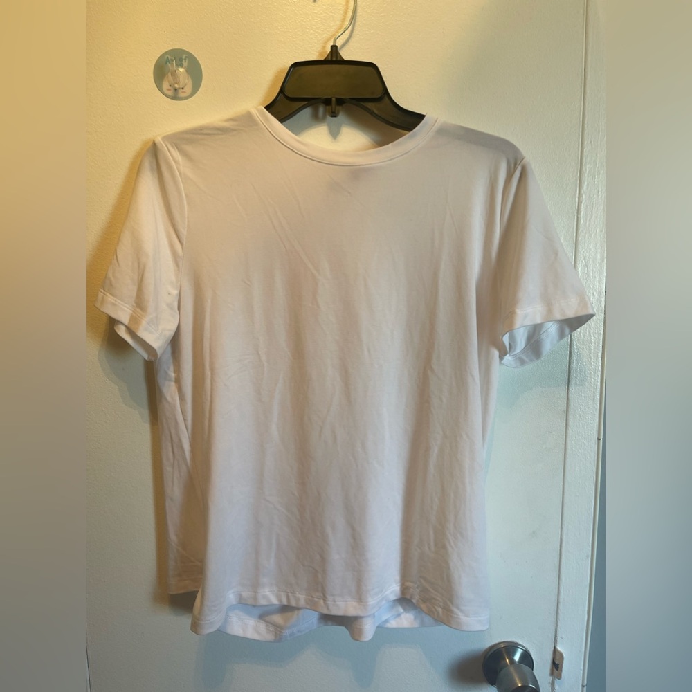 2 Tops White & Blue. With Open Back Design. NWOT. Size S. Gap Fit